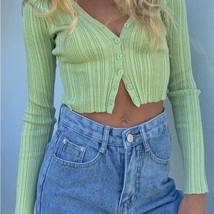 Green Princess Polly Sweater Cardigan